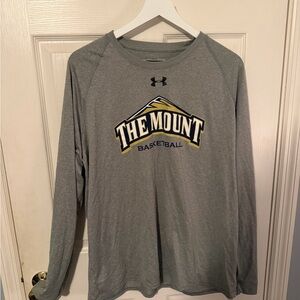 Under Armour Gray Long Sleeve Tee with The Mount Logo